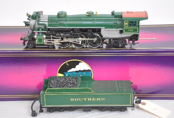 MTH 1401 Southern Ps4 Locomotive: 4-6-2 with fire box glow, back-up light, smoke & ProtoSounds 1. It is unrun with box, C9+