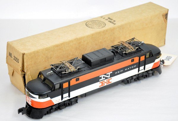 Boxed Lionel 2350 NH EP-5 Electric: Clean with nice original decals. Battery box is clean & shows light to moderate playwear, ob C7