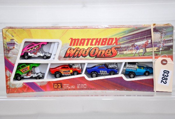 1975 Matchbox G4 Wild Ones Gift Set: 5Pc set, factory sealed in display box, C10