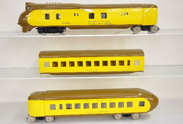Jay Brown UP M10000 Streamliner: ST. GA. Super standard gauge set that runs great. Only about 10 of these were made! High quality Mayer motor and vestibule trucks. Here is your chance! It is like new, C8-9