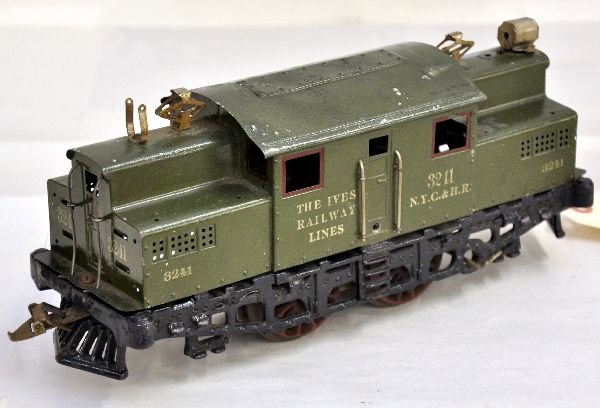 Ives 3241 New Haven Style Electric: Clean with nice lettering. Missing bell and needs some wiring, but shows only moderate playwear, C6+
