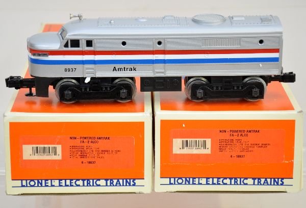 2 Lionel 18937 Amtrak FA-2 Alco Dummies: Both have light & horn. They appear unrun with boxes, C9