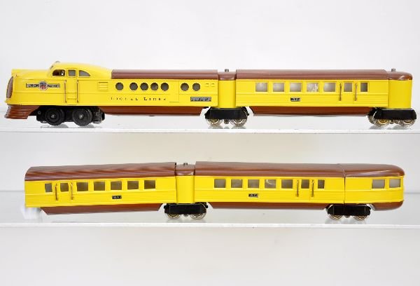 Restored Lionel 636W City Of Denver: Nice streamliner including 636W diesel; 2 #637 coaches & 638 observation all restored nicely
