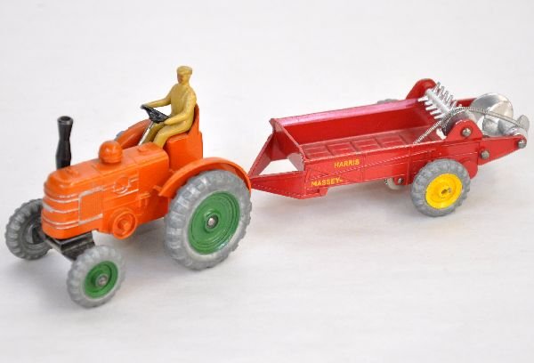 Dinky Farm Tractor & Spreader: Includes a 301 Field Marshall tractor with a 321 spreader with original drive band. They are like new, showing very light use, C8-8+