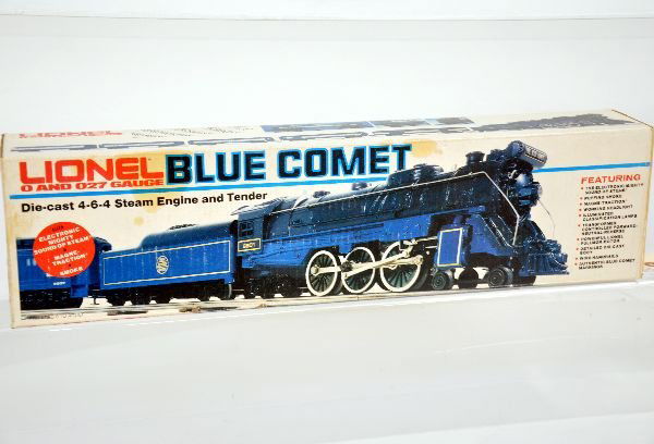 Lionel 8801 Blue Comet Locomotive: 1st version of the loco. It is clean with light to moderate runtime. It shows light wear with box & insert, C7+