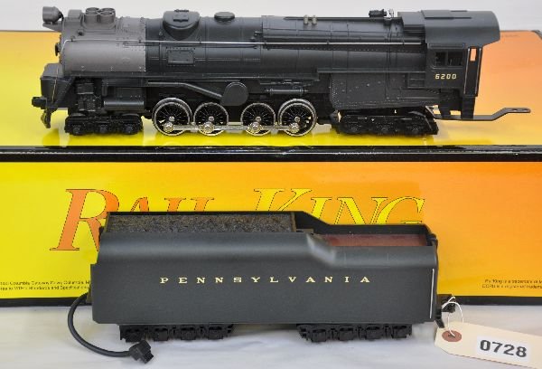 MTH RailKing 30-1149-0 S2 Turbine: 031. Nicely scaled 4-8-4 with whistle. It shows light to moderate run time with a C8 body & box