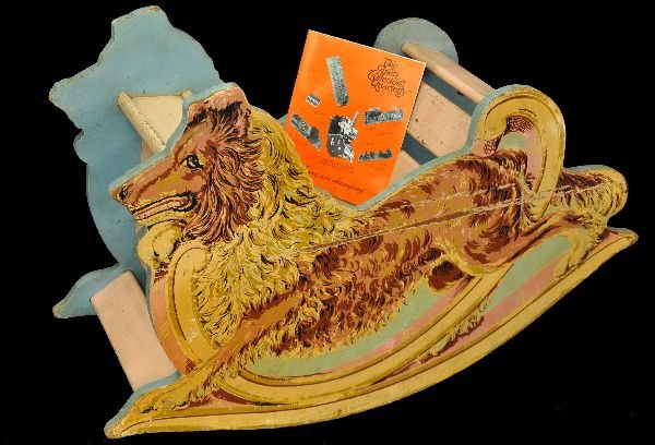 Scarce Lionel Collie Rocker: As discussed & photoed in the 1995 October issue of TCA Quarterly & others, this was produced by Lionel in its Maine Woodworking Co. that Mario Carusio was involved with in 1945 & 1946. 41X25 1/2X14 1