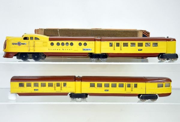 Restored Lionel City of Denver Set: Includes a 636W diesel with original box; 2 #637 coaches; 638 observation. All are an older restoration that shows light to moderate playwear, appears C7+