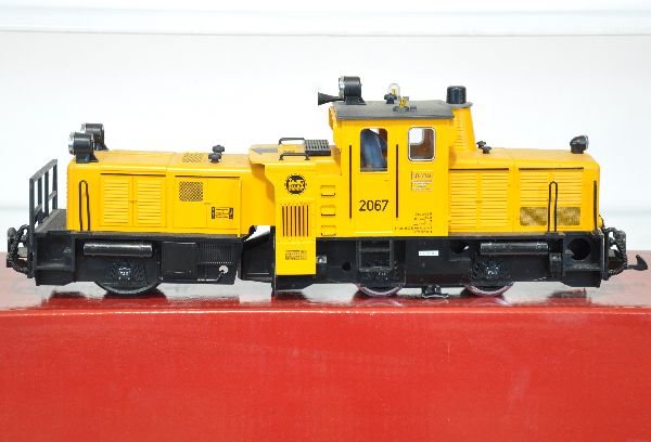 Boxed LGB 20670 2-4-0 Diesel Locomotive: G Ga. Nice articulated diesel. It could use a light cleaning, just missing 1 light cap. It shows light runtime with box, otherwise C7+-8
