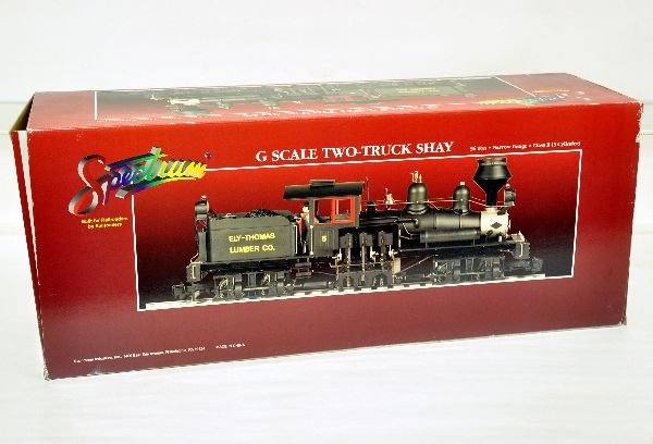 Boxed Bachmann 81198 Two-Truck Shay: G Ga. Nicely detailed with 12-wheel drive. It needs a light cleaning, but only shows light runtime with box, otherwise C8