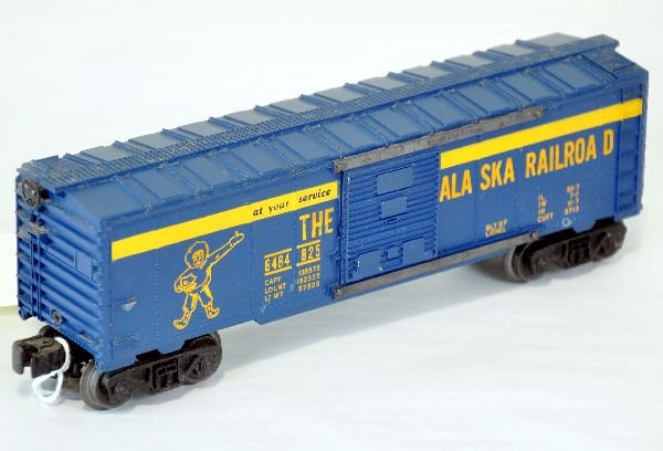 Lionel 6464-825 Alaska Boxcar: Clean type III body, showing light to moderate playwear, C6+