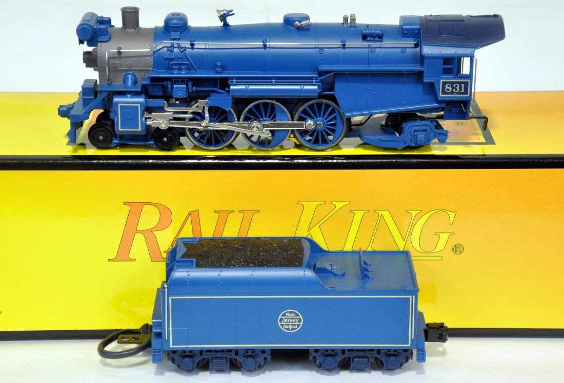 Mint MTH 30-1172-1 JC Blue Comet Loco: Nice steam loco equipped with ProtoSounds 2.0 with squeaking brakes, whistle, Command & passenger station ProtoEffects, it has been lightly test run with box, C10 (see next lot for matching passenger 