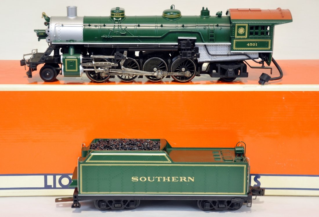 Lionel 18018 Southern Mikado: Nice loco equipped with Steam RailSounds, detailed cab interior with figures & more. It has been very lightly run with near perfect bodies, C9