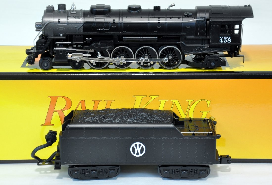RailKing MTH 30-1166-1 4-8-2 L-3 Mohawk: Stunning New York Ontario & Western Engine with Proto-Sound 2.0, Remote controlled Proto-Coupler and operates on O-31. These unit was lightly track tested by previous owner to confirm operation of all