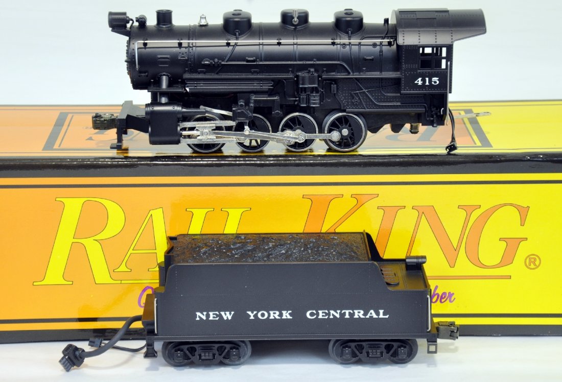 LN MTH RailKing 0-8-0 Switch Engine 30-1123-1: New York Central Switch Engine comes equipped with Proto-Sound, Reverse Unit and operates on O-27 Track. These unit has been lightly test track run by previous owner to confirm operation of all featur