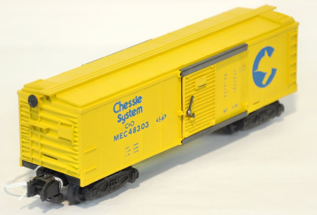 Rare Early Lionel American Flyer Prototype Boxcar: S Gauge. Fundimentions era as stamped on frame, this Chessie System is all decaled lettered and hand assembled. Originally from the Richard Kuhn archives. Unusual
