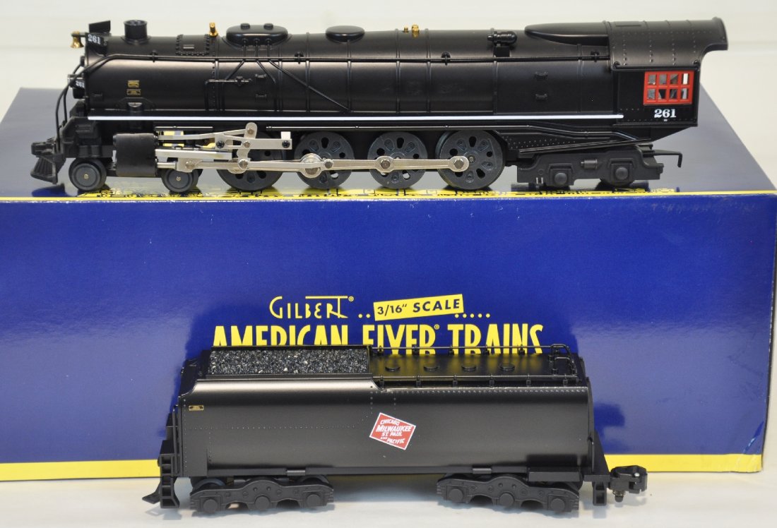Lionel American Flyer 48064 Northern: S Gauge. Milwaukee Road 4-8-4 Northern '261' comes equipped with RailSounds, Operating Headlight and Operating Smoke Unit. This unit is unrun in Ob. C10