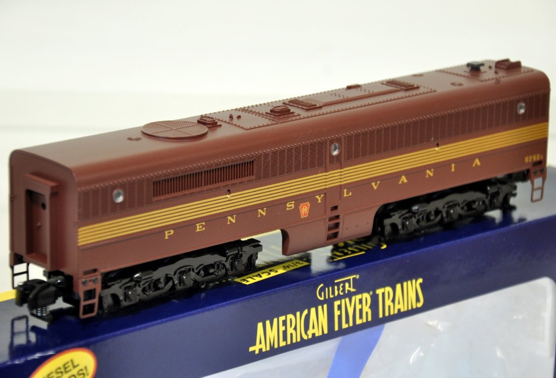 Lionel American Flyer PRR Alco B Unit: S Gauge. 48139 comes equipped with RailSounds Sound System, Diecast Metal Trucks and is unrun in Obs. C10