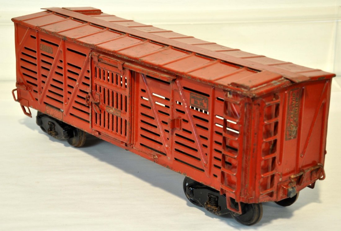 Buddy L RR 1004 Stock Car: Clean & shiny with 95% decals overall. It shows light to moderate playwear, C6+-7