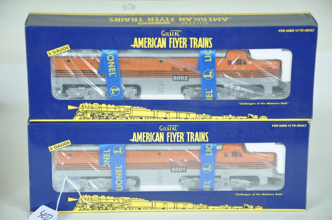 Lionel-American Flyer 48155 RG PA Alcos: S Gauge. Nice AB diesels that appear new in boxes with master box, C10 (see lot 241 for cars)