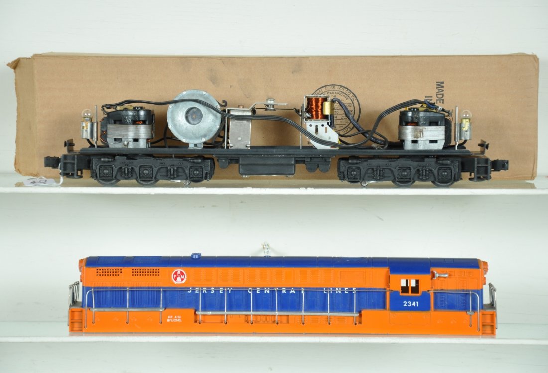 Unrun Scarce Lionel 2341 JC FM: Clean, INTACT shell with NO screw cracks, just missing end decals. The frame is clean and appears unrun. Shell shows light signs of handling, C8 Wow This is a REPRO Box, not original.