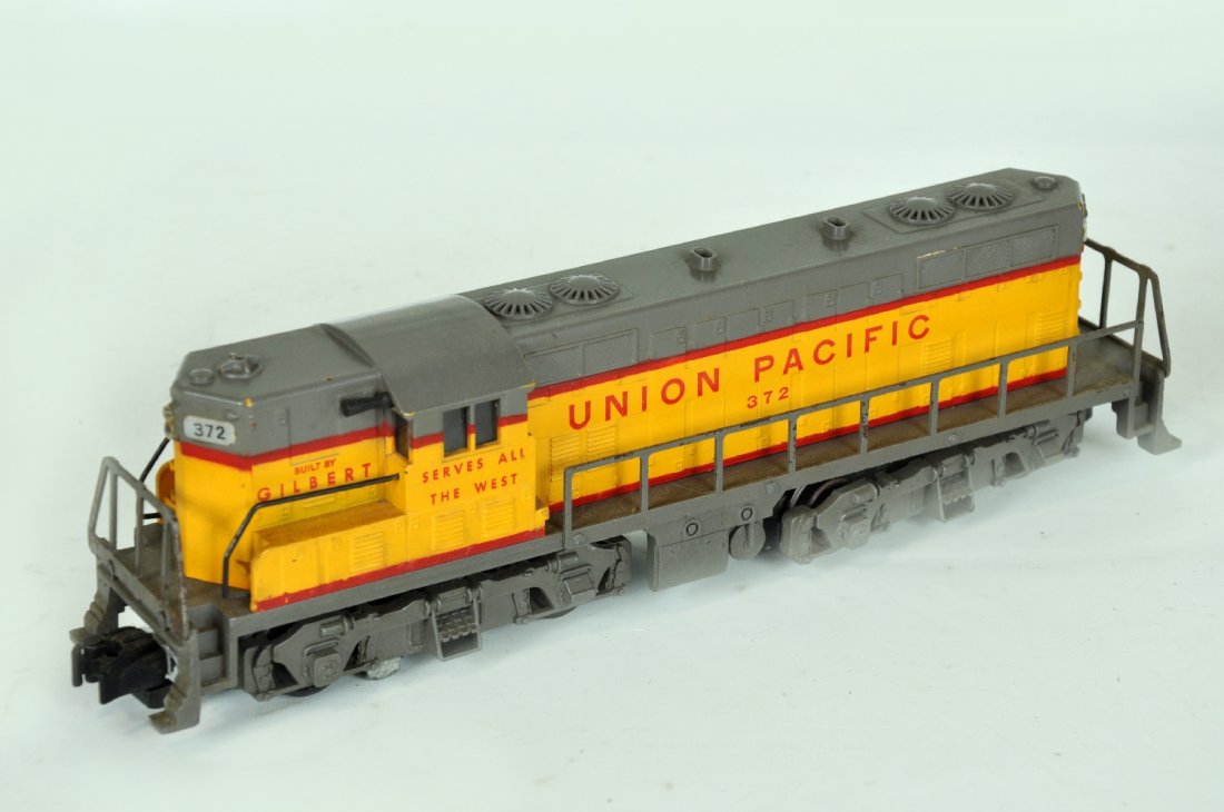 American Flyer 372 UP GP7 Diesel: S Gauge. Clean with Made by Gilbert lettering. It shows light playwear, C7+