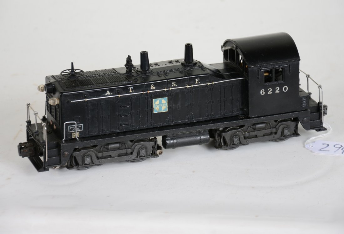 Lionel 6220 SF NW2 Diesel with Bell: Clean with 100% decals. It has its bell mechanism and shows light playwear, C7+-8