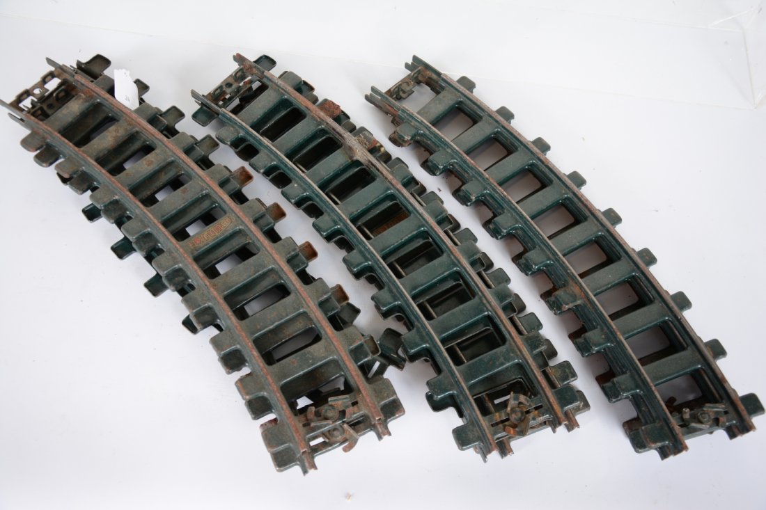 Buddy L Industrial Track: Includes 12 section of curve track, 1 is rusty, most only show moderate wear, C5+-6+
