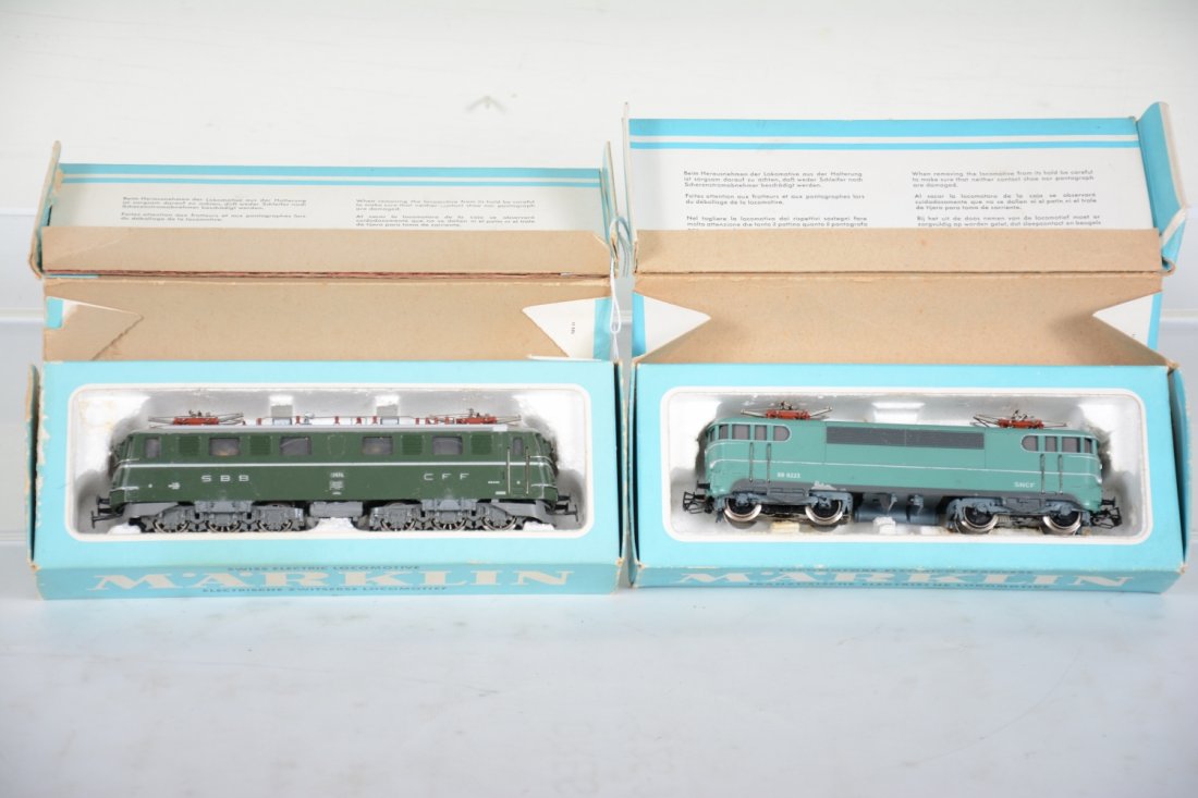 Marklin HO 3038 & 3050 Electric Locomotives: Includes a 3050 Swiss 0-6-6-0, ob C8; 3038 French BOBO, ob C7