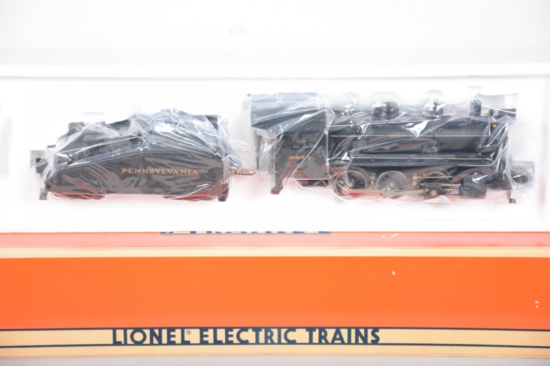 Lionel 18000 PRR B6 Switcher, MIB: Nice reissue of Lionel's semi-scale steam switcher. It is equipped with light, smoke & RailSounds. It is new in box, C10