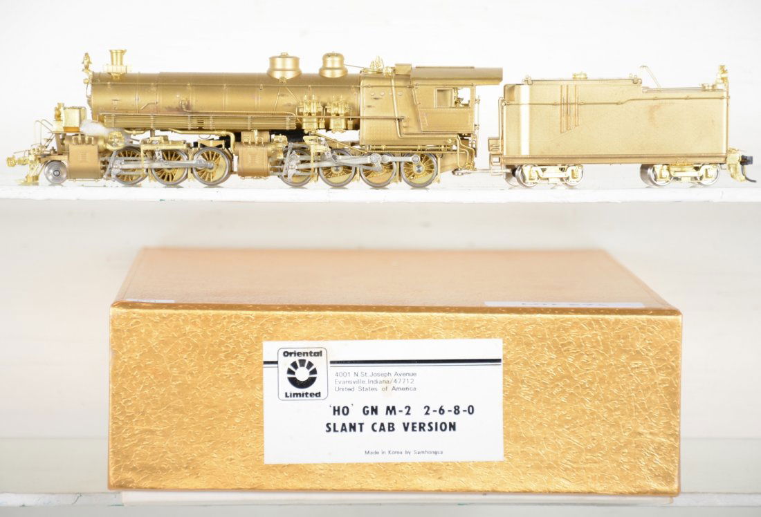 Tenshodo Brass GN M-2 2-6-8-0 Loco #1981: Worn foam insert. HO Gauge. Like New, test or very light signs of operation, may have light dust from display, light signs of handling, may have some tarnishing to finish. Original box, C9