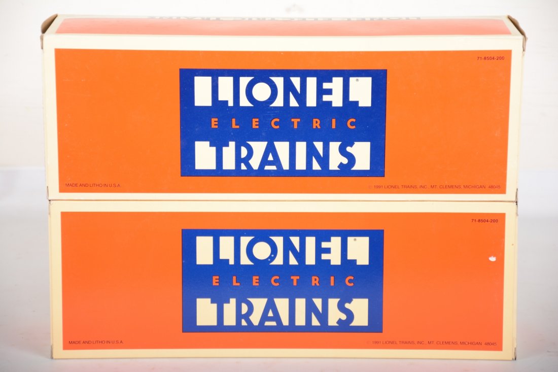 Lionel 18103 & 18115 SF B-Units: Both are war bonnet silver examples, both dummy units to match the myriad of F3 diesels Lionel produced, like the 11711 passenger set. They are factory sealed in boxes, C10
