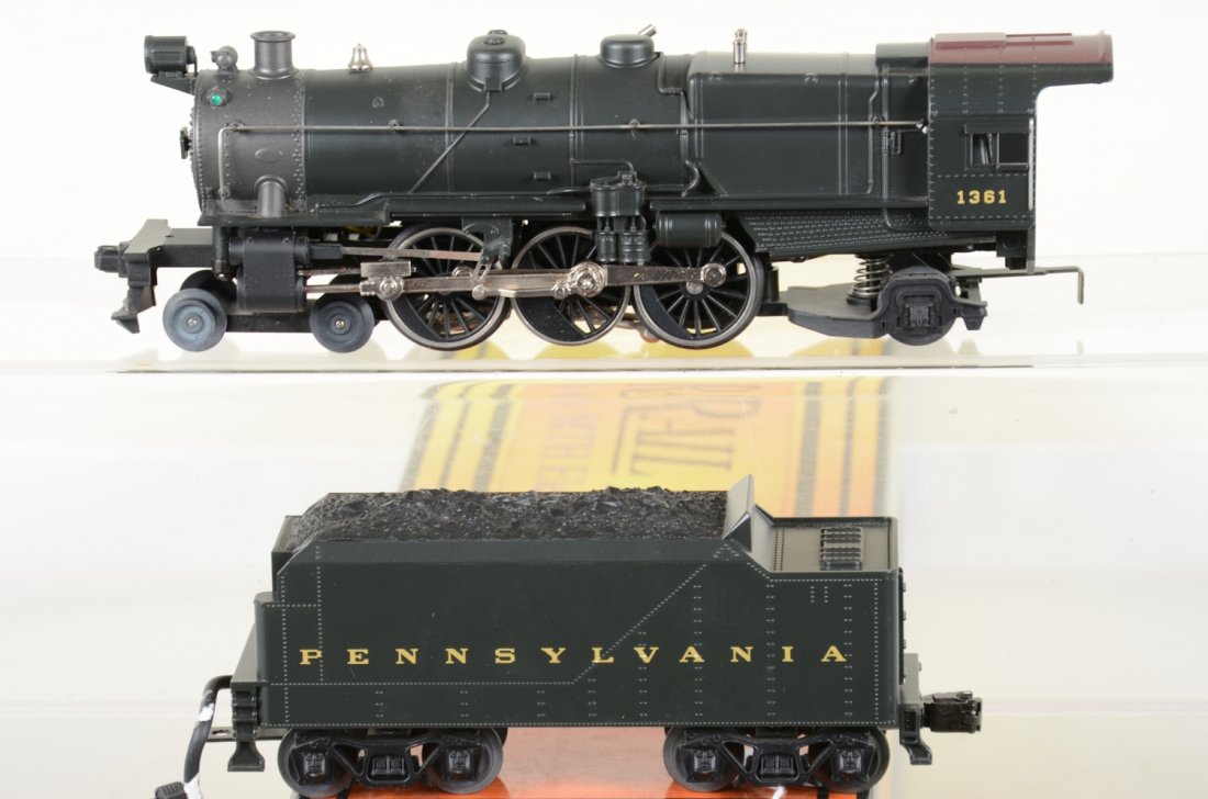 MTH 30-1115-1 PRR K4 Steam Loco: Nice 4-6-2 Pacific with Light, ProtoSmoke and RailSounds. It shows light runtime with C9 body with box, no wrapping.
