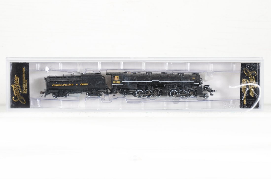 Bachmann N Gauge 82672 C& O H-4 Mallet: Nice 2-6-6-2 articulated loco, cab 1340. It has been test run with box, C9