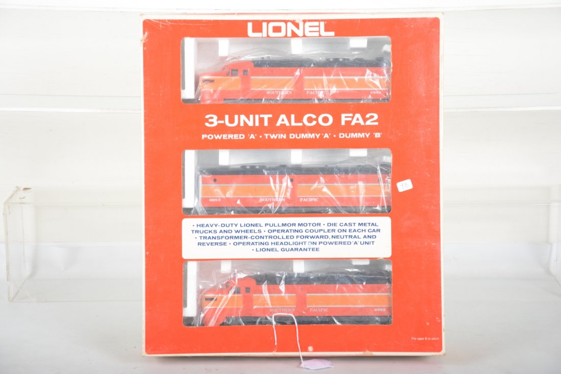 Lionel 8552 SP Alco FA2 ABA Diesels: Pretty unrun mint set with nice setbox, C10