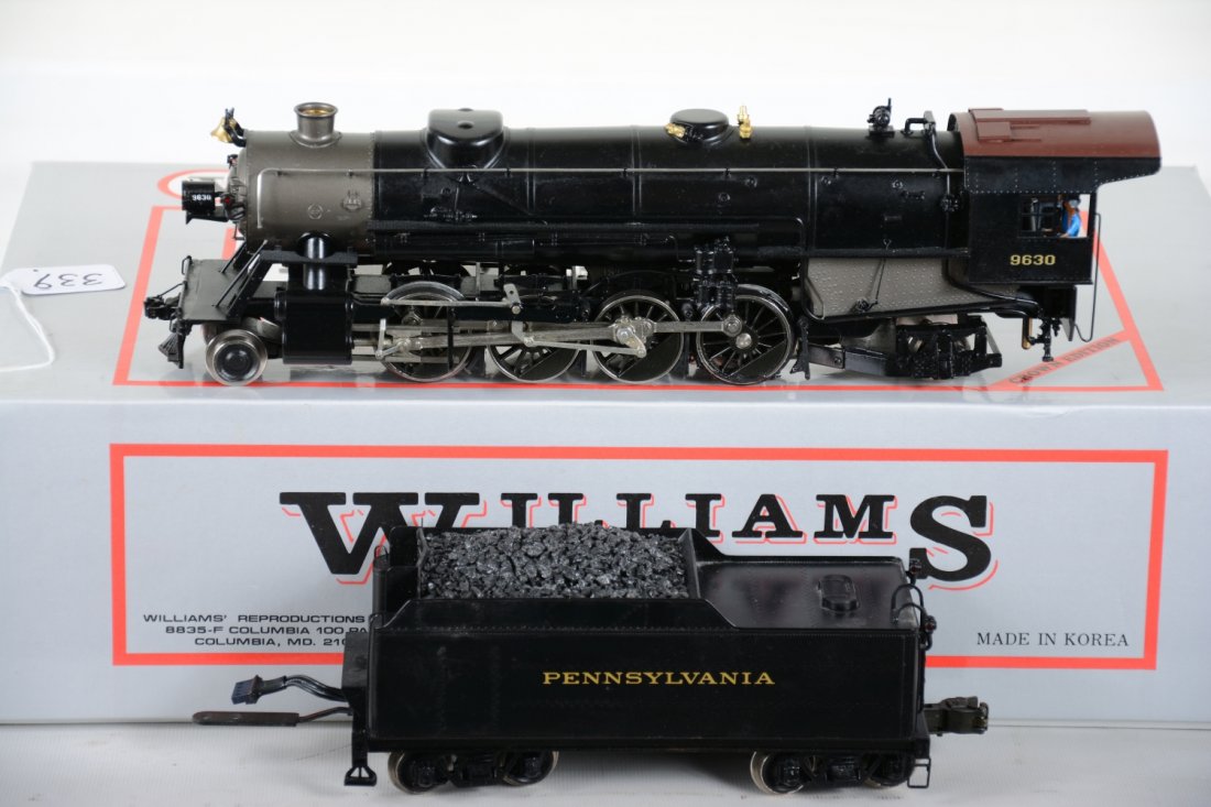 Williams 5102 Brass PRR Mikado with Sounds: Nice Crown Edition 2-8-2 with light, smoke and upgraded to RailSounds South Bend 4.0. It has been test run with setbox, C9-10