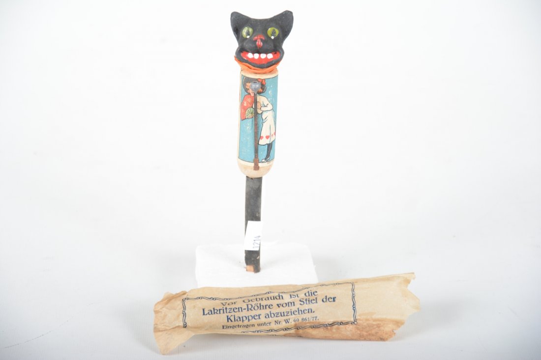 Early Black Cat Noise Maker Puppet (1 of 2)