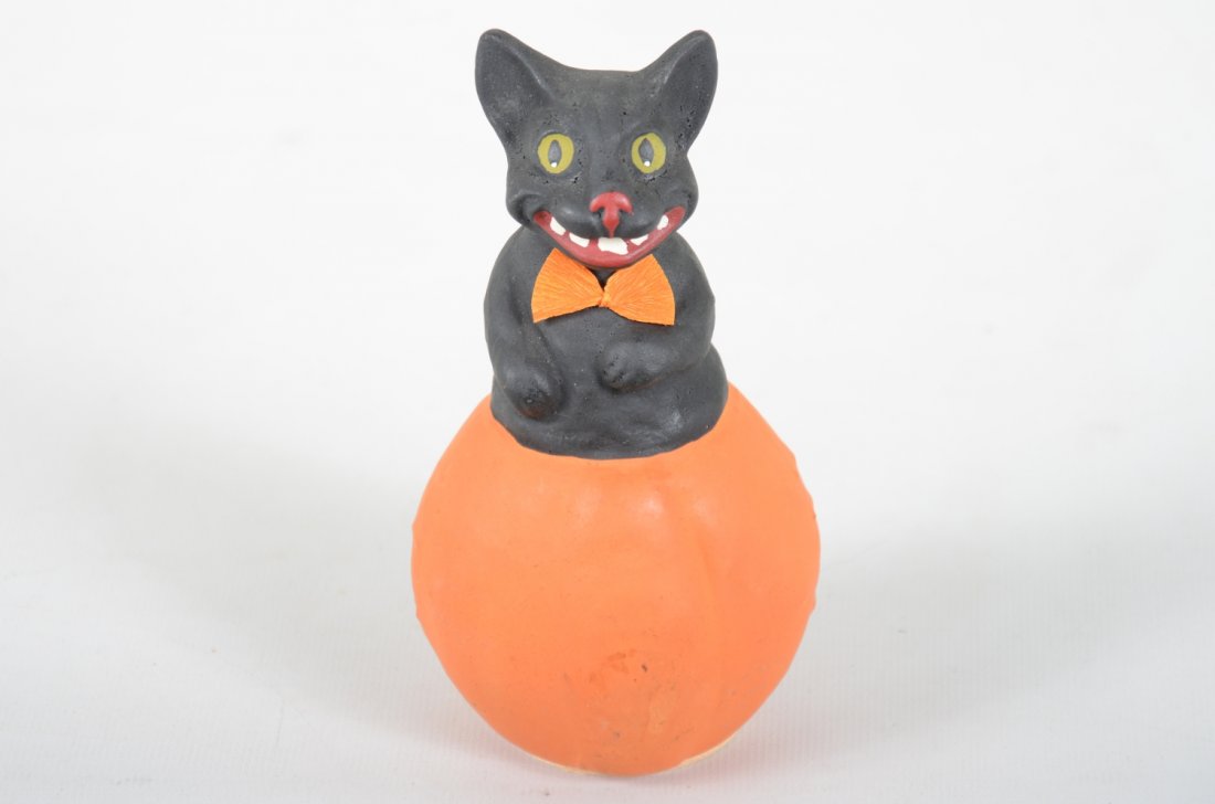 Super Black Cat On Pumpkin Candy Container (1 of 5)