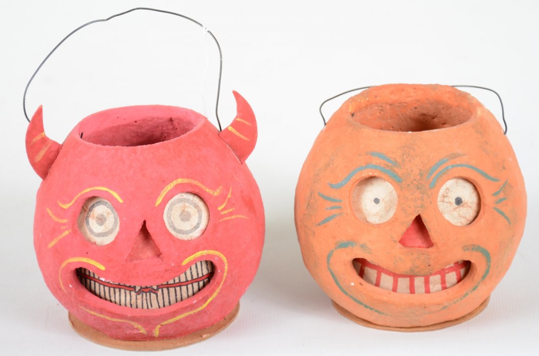 Matched Halloween Goblin & Pumpkin Lanterns (1 of 4)