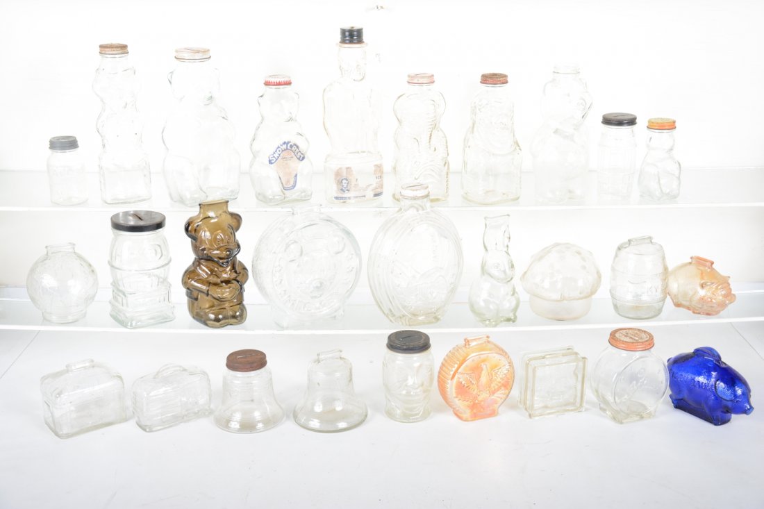 Collection Lot Vintage Glass Penney Banks (1 of 2)