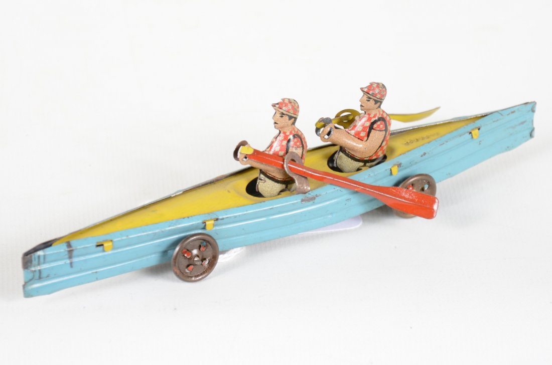 Scarce German Nickel Toy Rowers (1 of 2)