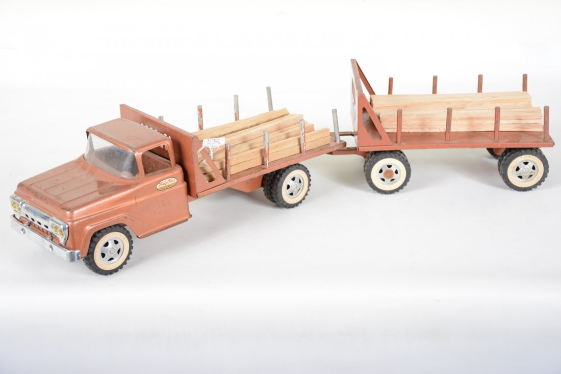 Scarce 1961 Tonka Lumber Truck & Trailer