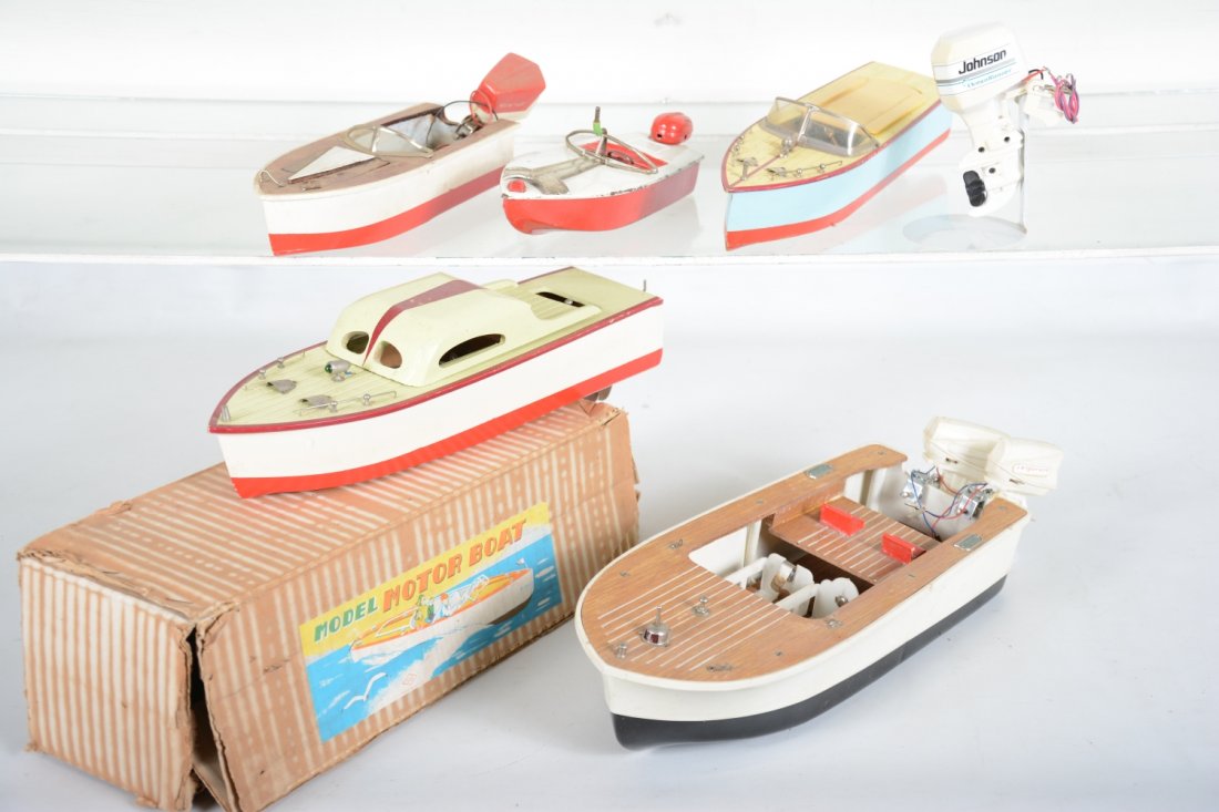 Vintage Toy Boat & Motor Group (1 of 3)