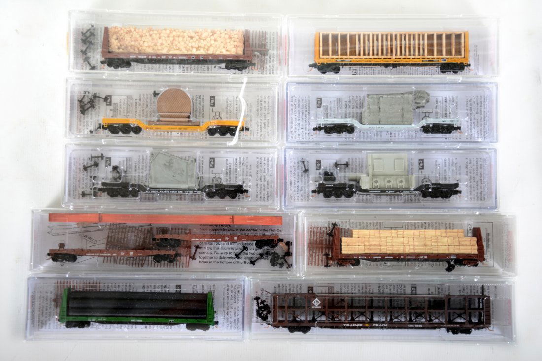 10 Micro-Trains N Ga  Flat Cars (1 of 2)
