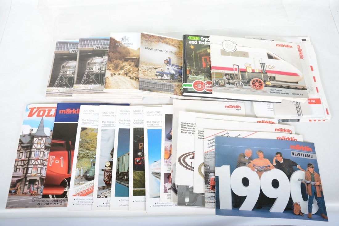 Marklin & LGB Reference Books: Includes a selection of Marklin HO consumer catalogs and an LGB reference book, all are clean.
