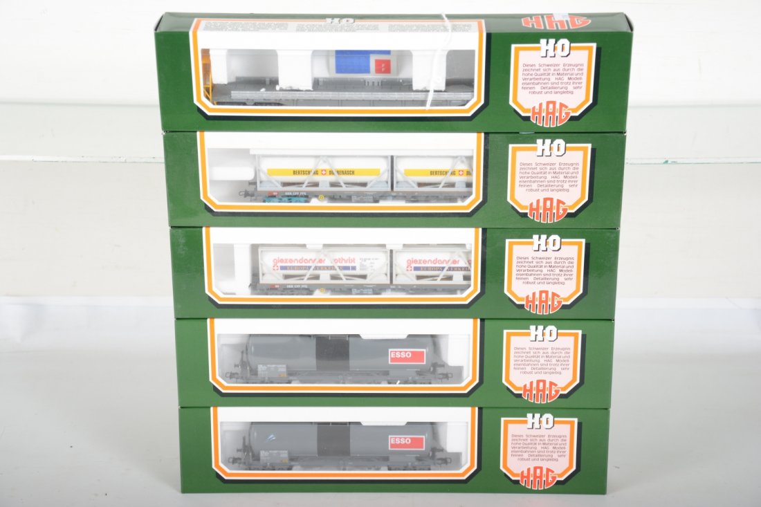 5 HAG HO Freight Cars (1 of 2)