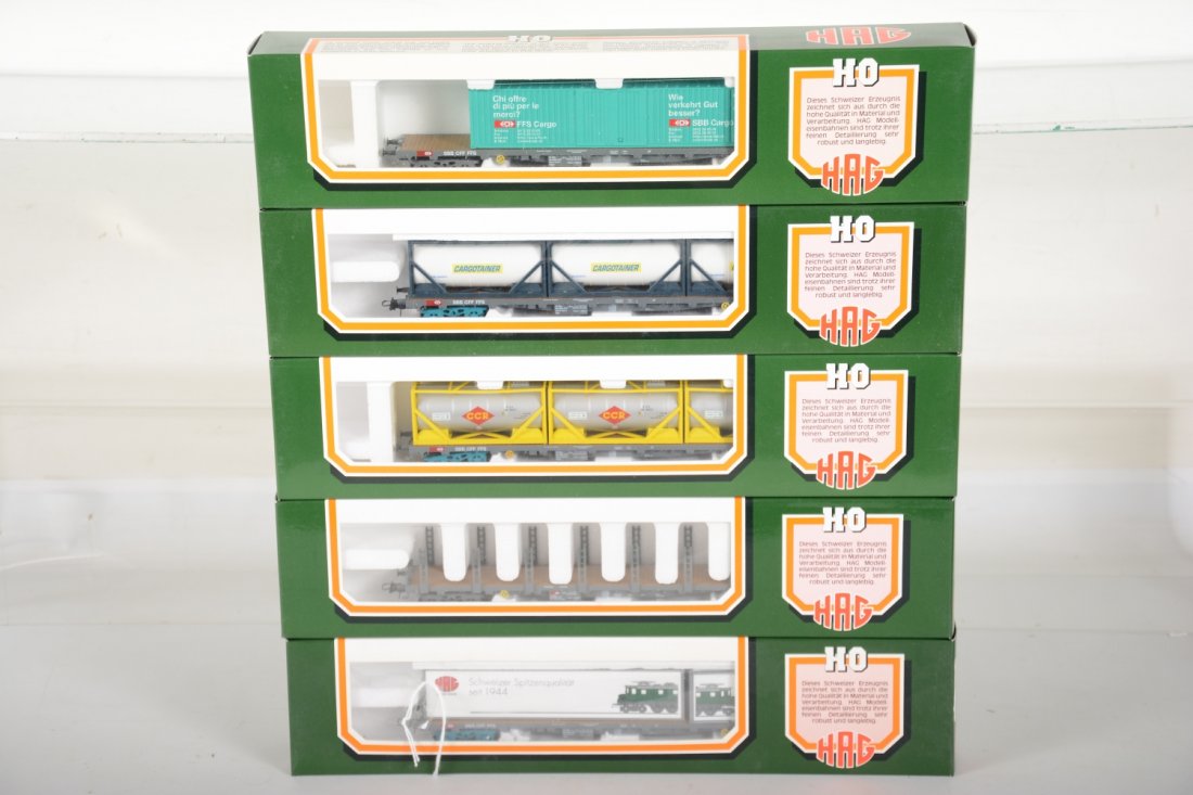 5 HAG HO Freight Cars (1 of 2)