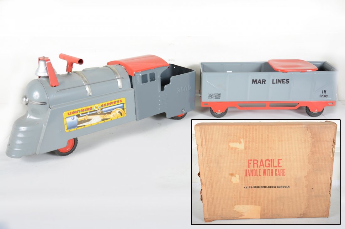 Awesome Boxed Marx 3129-30 Ride-On Train (1 of 6)
