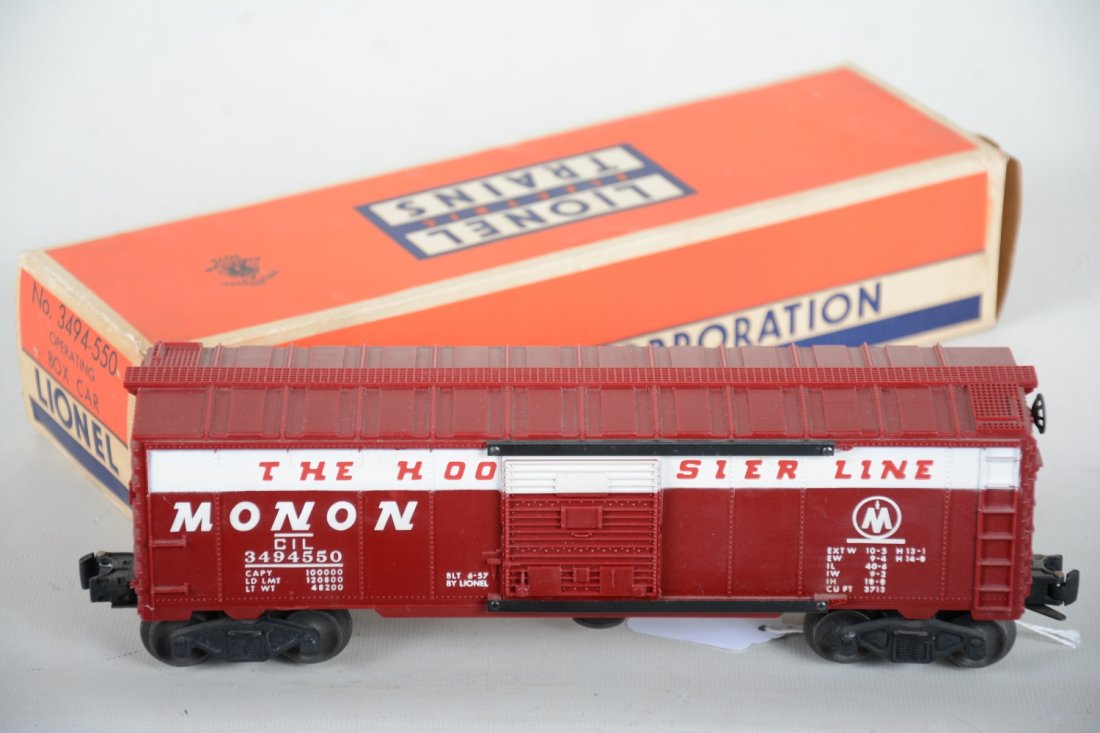 MINT Boxed Lionel 3494-550 Monon Boxcars (1 of 4)