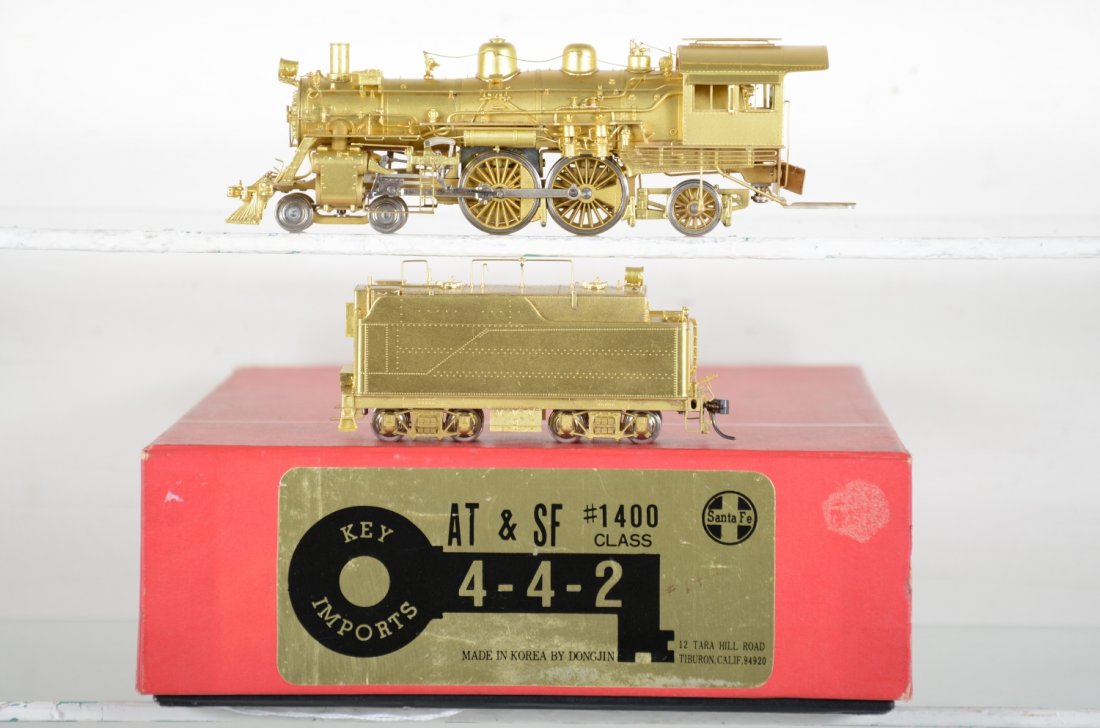 Key HO Brass AT&SF Class 1400 Locomotive (1 of 4)
